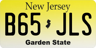 NJ license plate B65JLS