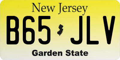 NJ license plate B65JLV