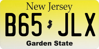 NJ license plate B65JLX