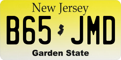 NJ license plate B65JMD