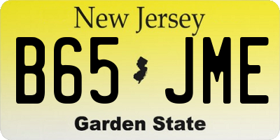 NJ license plate B65JME