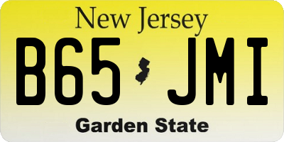 NJ license plate B65JMI