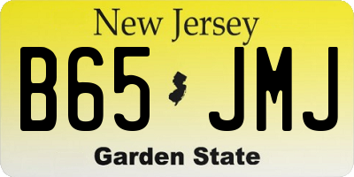 NJ license plate B65JMJ
