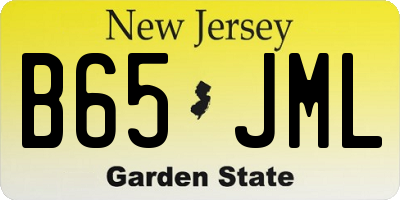 NJ license plate B65JML
