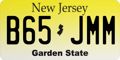NJ license plate B65JMM
