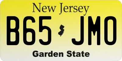 NJ license plate B65JMO