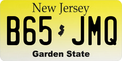 NJ license plate B65JMQ