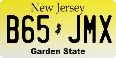 NJ license plate B65JMX