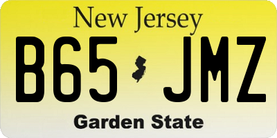 NJ license plate B65JMZ