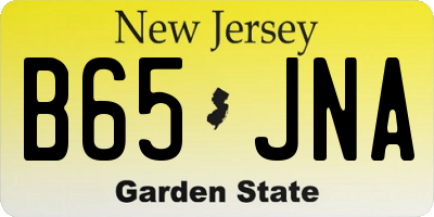 NJ license plate B65JNA