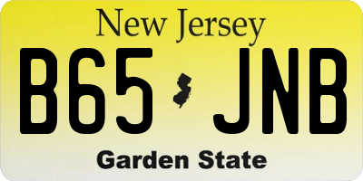 NJ license plate B65JNB
