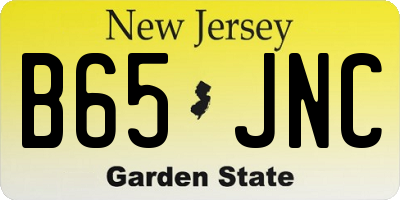 NJ license plate B65JNC