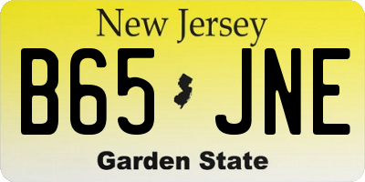 NJ license plate B65JNE