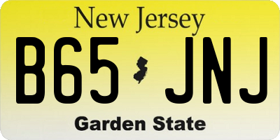 NJ license plate B65JNJ