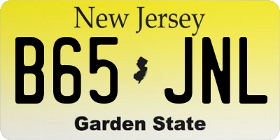 NJ license plate B65JNL