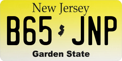 NJ license plate B65JNP