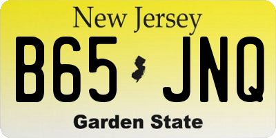 NJ license plate B65JNQ