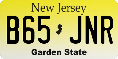 NJ license plate B65JNR