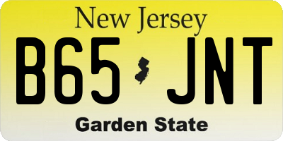 NJ license plate B65JNT