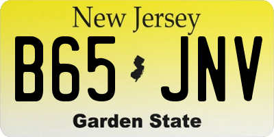 NJ license plate B65JNV
