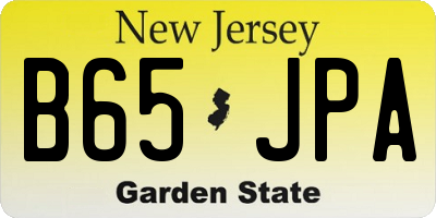 NJ license plate B65JPA