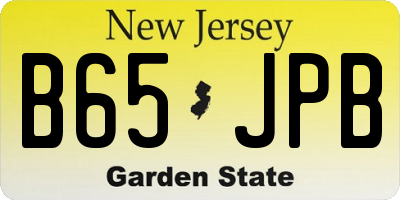 NJ license plate B65JPB
