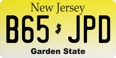 NJ license plate B65JPD