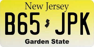 NJ license plate B65JPK