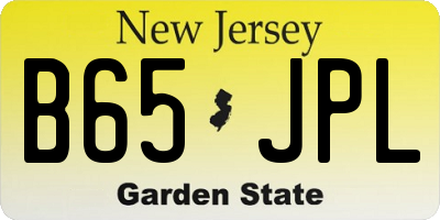 NJ license plate B65JPL