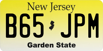 NJ license plate B65JPM