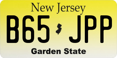 NJ license plate B65JPP
