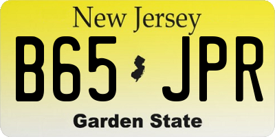 NJ license plate B65JPR