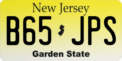 NJ license plate B65JPS