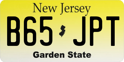 NJ license plate B65JPT