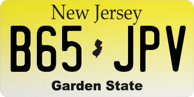 NJ license plate B65JPV
