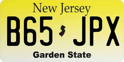 NJ license plate B65JPX