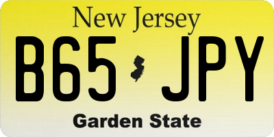 NJ license plate B65JPY