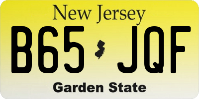 NJ license plate B65JQF