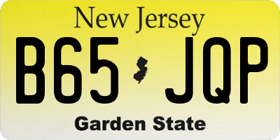 NJ license plate B65JQP
