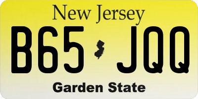 NJ license plate B65JQQ