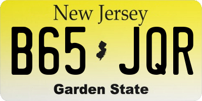 NJ license plate B65JQR