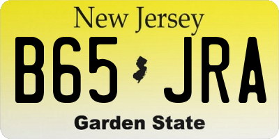 NJ license plate B65JRA