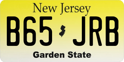 NJ license plate B65JRB