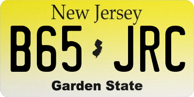 NJ license plate B65JRC