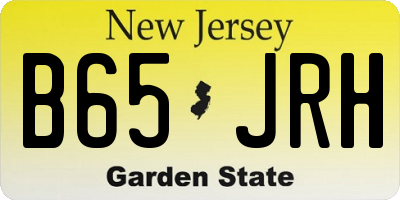 NJ license plate B65JRH