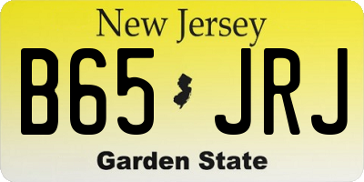 NJ license plate B65JRJ