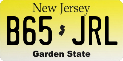 NJ license plate B65JRL