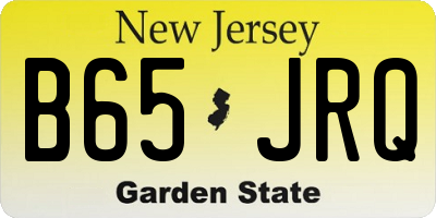 NJ license plate B65JRQ