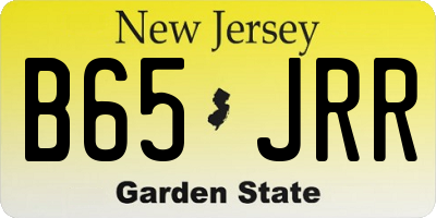 NJ license plate B65JRR