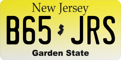 NJ license plate B65JRS